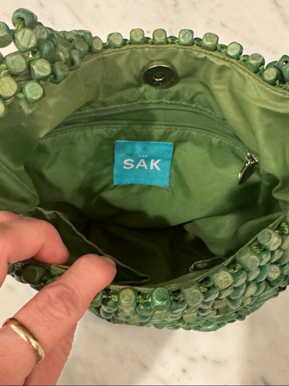 The Sak Green Beaded Shoulder Bag - Picture 4 of 6